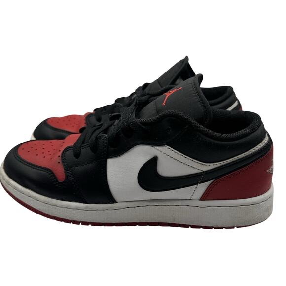 Nike Air Jordan 1 Low “Bred Toe” GS 6.5Y (Women’s 8) 553560-161 Black/Red/White - Picture 3 of 7